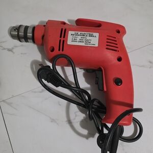 3/8" Electric Reversible Drill Corded- Red - Unbranded